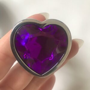 Purple heart butt plug, 3 sizes