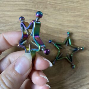 Star nipple clamp Rainbow