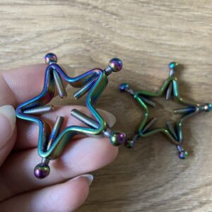 Star nipple clamp Rainbow