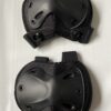 Angled black knee pads