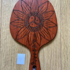 Passion flower wooden paddle