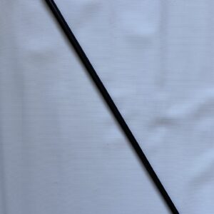 Leather covered cane with silver caps