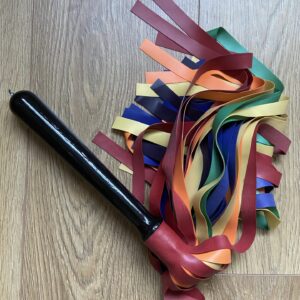 Rainbow latex flogger