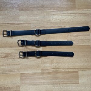 Simple leather collar and wrist cuffs