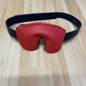 Leather blindfold with velcro fastening