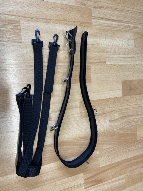 BDSM bondage belt with wand attatchment for forced orgasms
