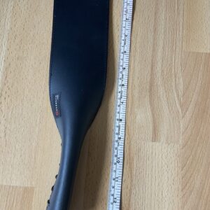 Black and red long leather BDSM paddle