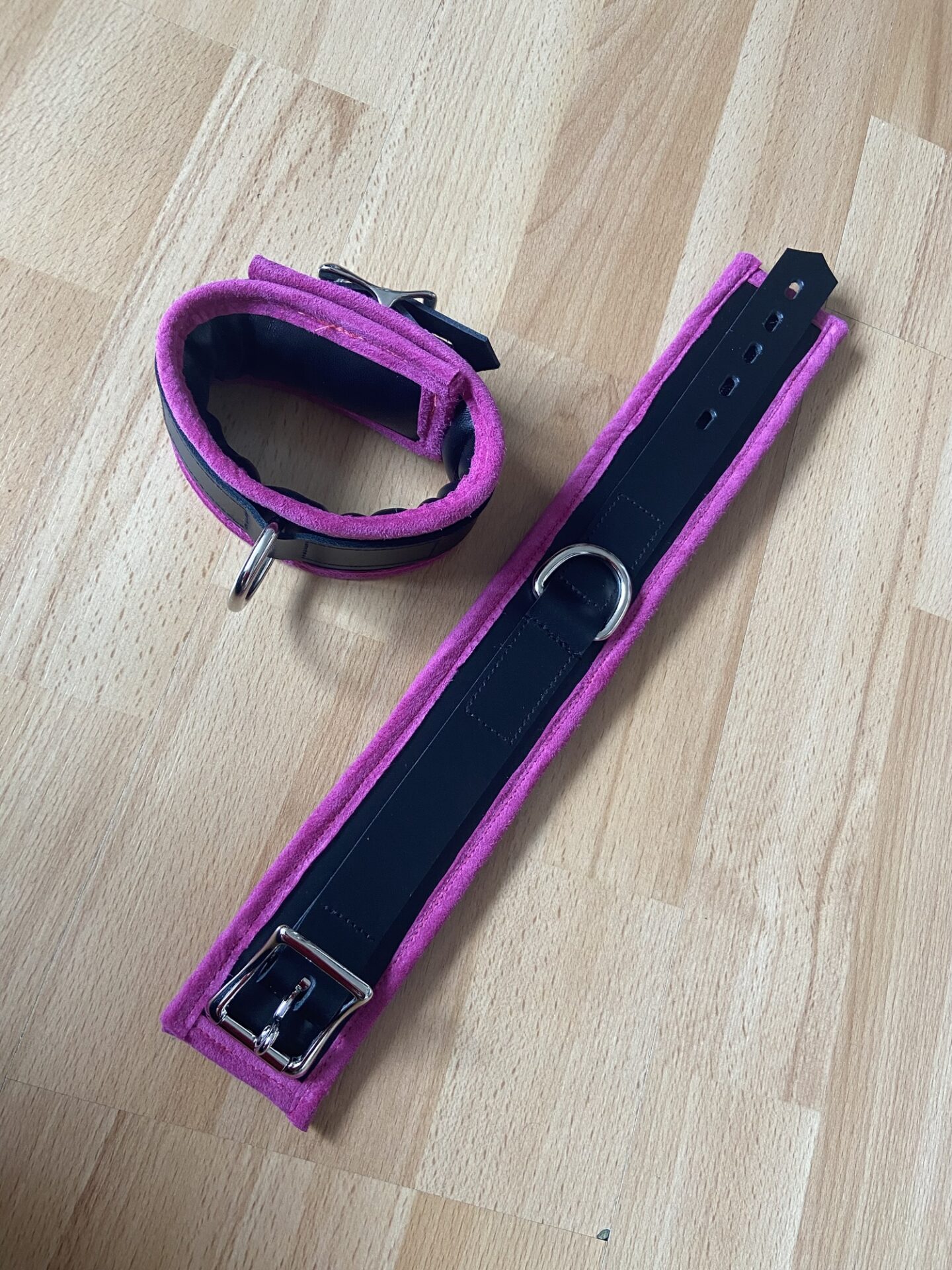 Pink BDSM cuffs