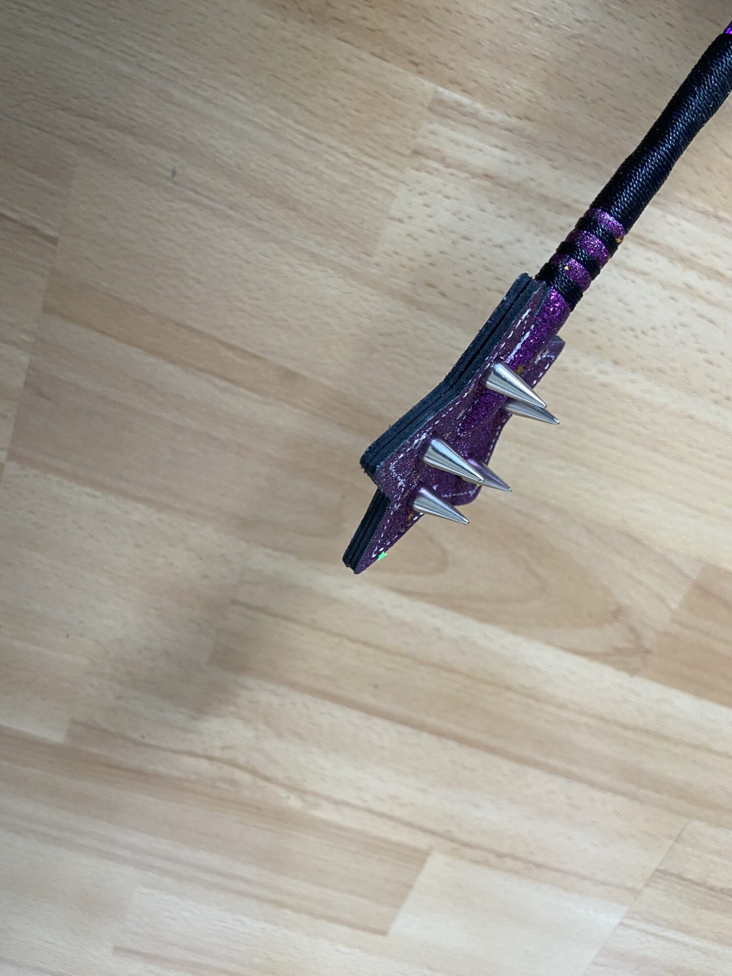 Purple star spiky BDSM crop