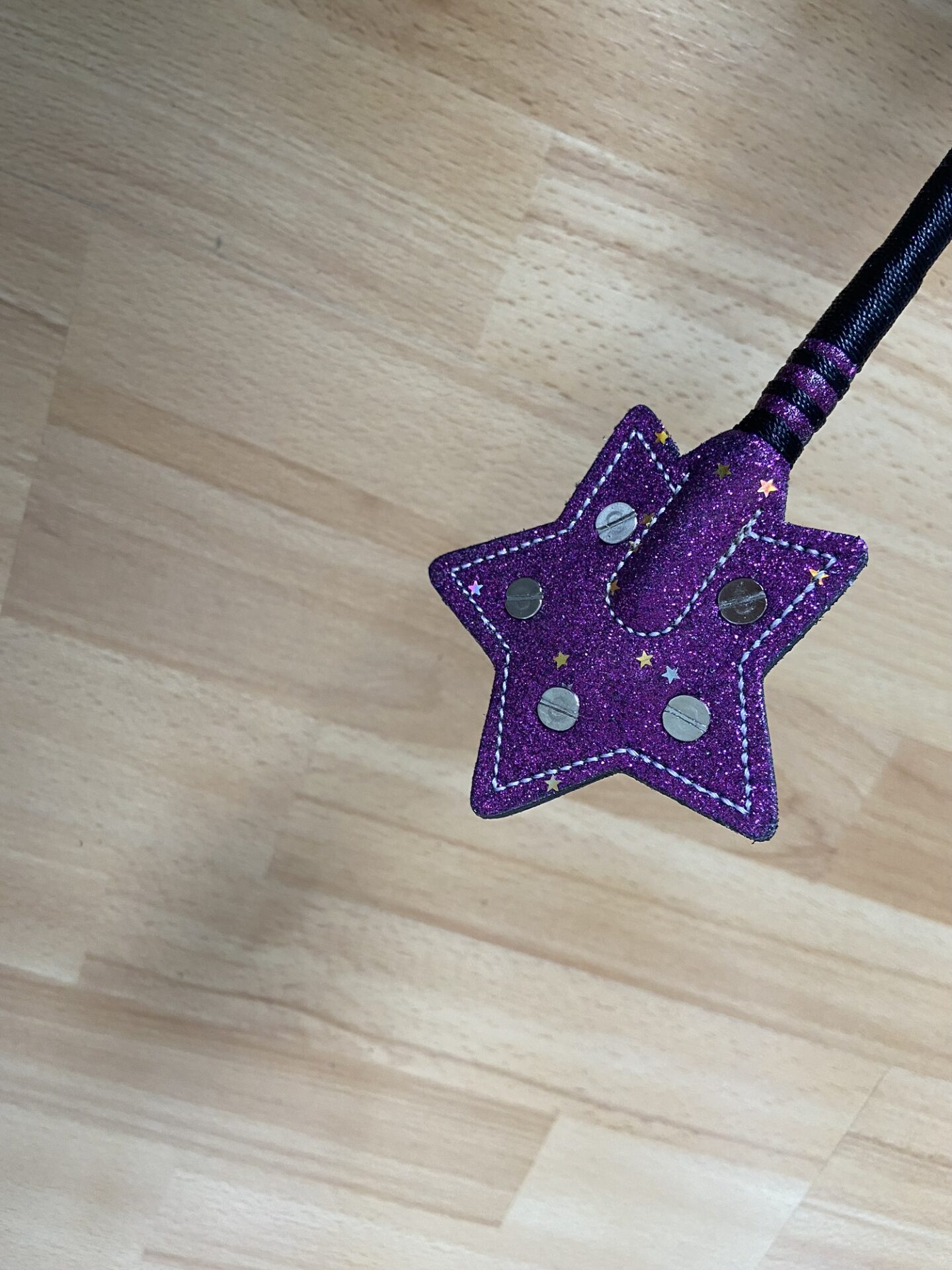 Purple star spiky BDSM crop