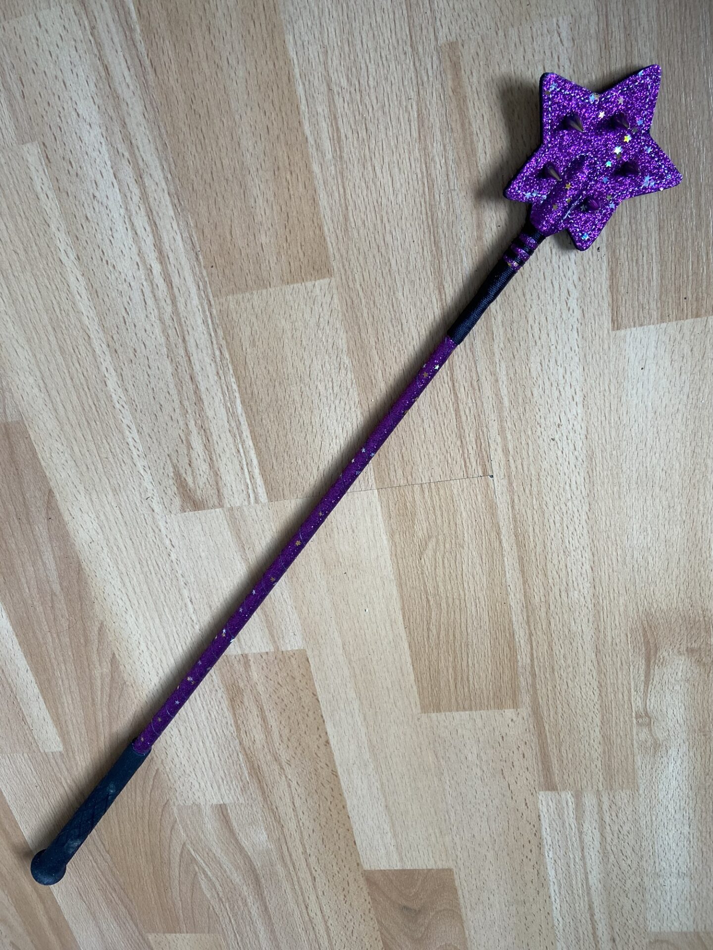 Purple star spiky BDSM crop